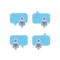 group talk concept line icon. Simple element illustration. group talk concept outline symbol design. vector