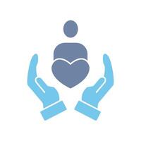 caring concept line icon. Simple element illustration.caring concept outline symbol design. vector