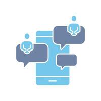 group chat concept line icon. Simple element illustration. group chat concept outline symbol design. vector