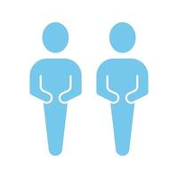 friends concept line icon. Simple element illustration. friends concept outline symbol design. vector