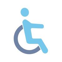 disabled concept line icon. Simple element illustration. disabled concept outline symbol design. vector