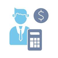 accountant concept line icon. Simple element illustration. accountant outline symbol design. vector