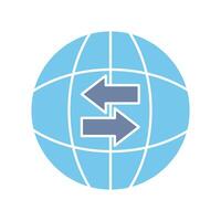 import export concept line icon. Simple element illustration. import export concept outline symbol design. vector