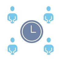 meeting time concept line icon. Simple element illustration. meeting time concept outline symbol design. vector