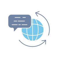 language concept line icon. Simple element illustration. language concept outline symbol design. vector