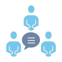 group talk concept line icon. Simple element illustration. group talk concept outline symbol design. vector