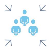 meeting point concept line icon. Simple element illustration. meeting point concept outline symbol design. vector