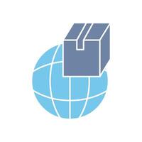 global logistics concept line icon. Simple element illustration. global logistics concept outline symbol design. vector