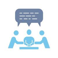 discussion concept line icon. Simple element illustration. discussion concept outline symbol design. vector