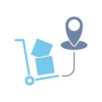 last mile delivery concept line icon. Simple element illustration. last mile delivery concept outline symbol design. vector