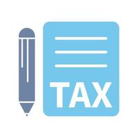 tax return concept line icon. Simple element illustration. tax return outline symbol design. vector