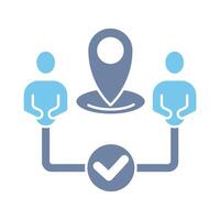 meeting location concept line icon. Simple element illustration. meeting location concept outline symbol design. vector