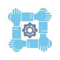 team building concept line icon. Simple element illustration. team building concept outline symbol design. vector