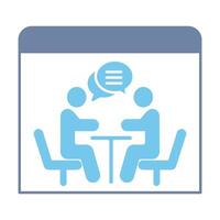 meeting room concept line icon. Simple element illustration. meeting room concept outline symbol design. vector