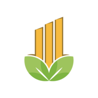 A green leaf and a yellow bar with a number on it png