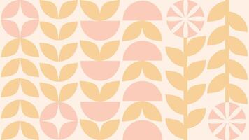 Minimal geometric pattern. Geometrical flowers. vector