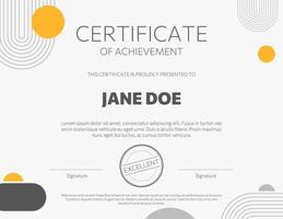 Modern Minimalist Certificate template