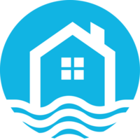 A house with a wave and a wave on it png