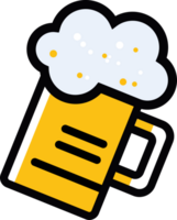 Beer icon with a cloud in the middle png