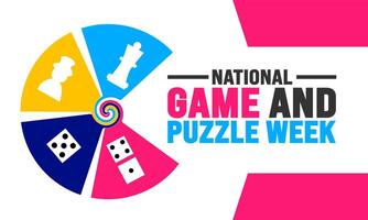 November is National Game and Puzzle Week background template. Holiday concept. suitable for placard, background, Greeting Card, Poster design template vector