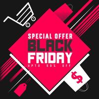 Black Friday sale , Advertising Banner, square banner template for social media posts, gift card, mobile apps, banners design, web or internet ads. Trendy abstract square template vector