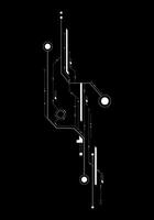 Abstract back and white digital background with technology circuit board texture vector