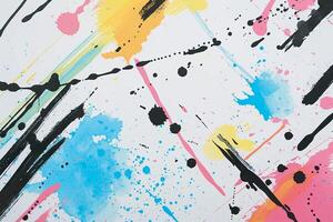Vibrant color multicolor splashed background vector