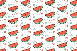 pink watermelon pattern background. doodle watermelon seamless pattern background. summer fresh fruits seamless pattern with watermelon slices. watermelon fruits slices background. vector