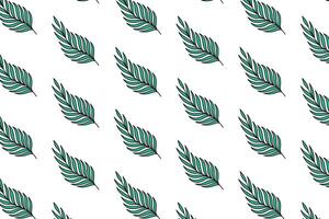 doodle areca palm leaves pattern background. green areca palm leaves pattern background. green areca palm leaf seamless pattern. seamless patterns with green leaves of areca palm. vector