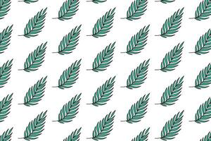 green areca palm leaves pattern background. green areca palm leaf seamless pattern. doodle areca palm leaves pattern background. seamless patterns with green leaves of areca palm. vector