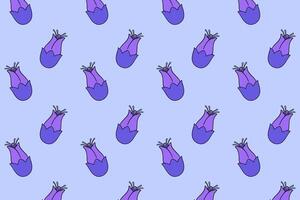 purple lily flowers colorful pattern background. doodle lily flowers seamless pattern background. beauty flowers seamless pattern with purple lily petals purple lily flowers background. vector