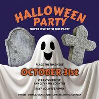 Halloween  Party Invitation Instagram Post Template