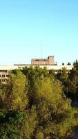 Abandoned Factory Building. View of an old abandoned factory building Vertical video