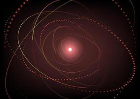 Abstract background with red dash circles elements vector