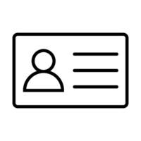 Employee clerk card, vcard icon illustration for graphic design, logo, web site, social media, mobile app, ui vector
