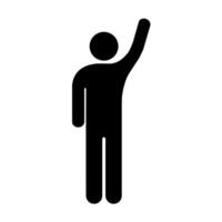 Human raised hand icon for your web site design, logo, app, UI. illustration vector