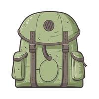 Adventure awaits with backpack and bag isolated vector