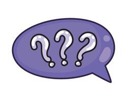 Question mark speech bubble icon illustration design vector