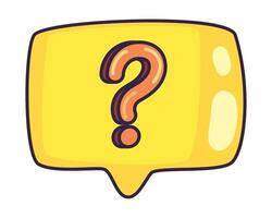speech bubble with interrogation sign design icon vector