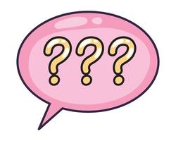 speech bubble with interrogation sign design isolated icon vector