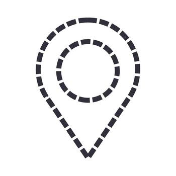 A map pointer icon on a white background vector