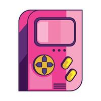 nineties pop art style game console isolated icon vector