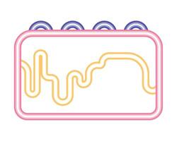 neon party birthday cake pastry icon isolated vector