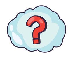 speech bubble with interrogation sign cloud isolated icon vector