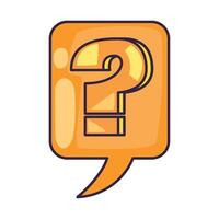 speech bubble with interrogation sign ask isolated icon vector