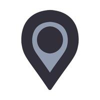 A location marker icon on a white background vector