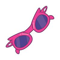 nineties pop art style sunglasses isolated icon vector