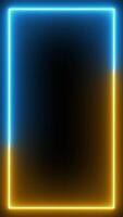 Abstract neon gloving frame, experience for product presentation, neon lignts rectangle, Seamless loop. video