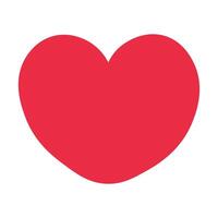 Red heart hand drawn. Isolated icon vector