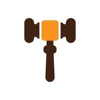 A judge's gavel icon on a white background vector